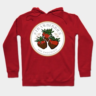 Strawberries and Chocolate Graphic Tee Hoodie